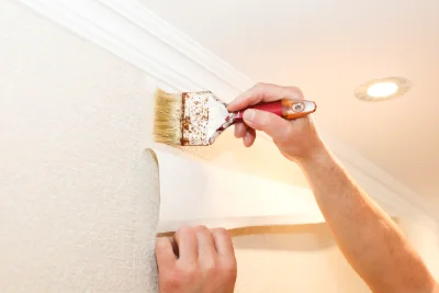 Pose de papier peint à Deluz — revêtements muraux et toiles de verre